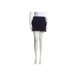 Goen J Embroidered Accent Mini Skirt Size Medium Blue